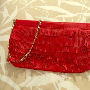 Milly Clutch w/gold chain Leather purse